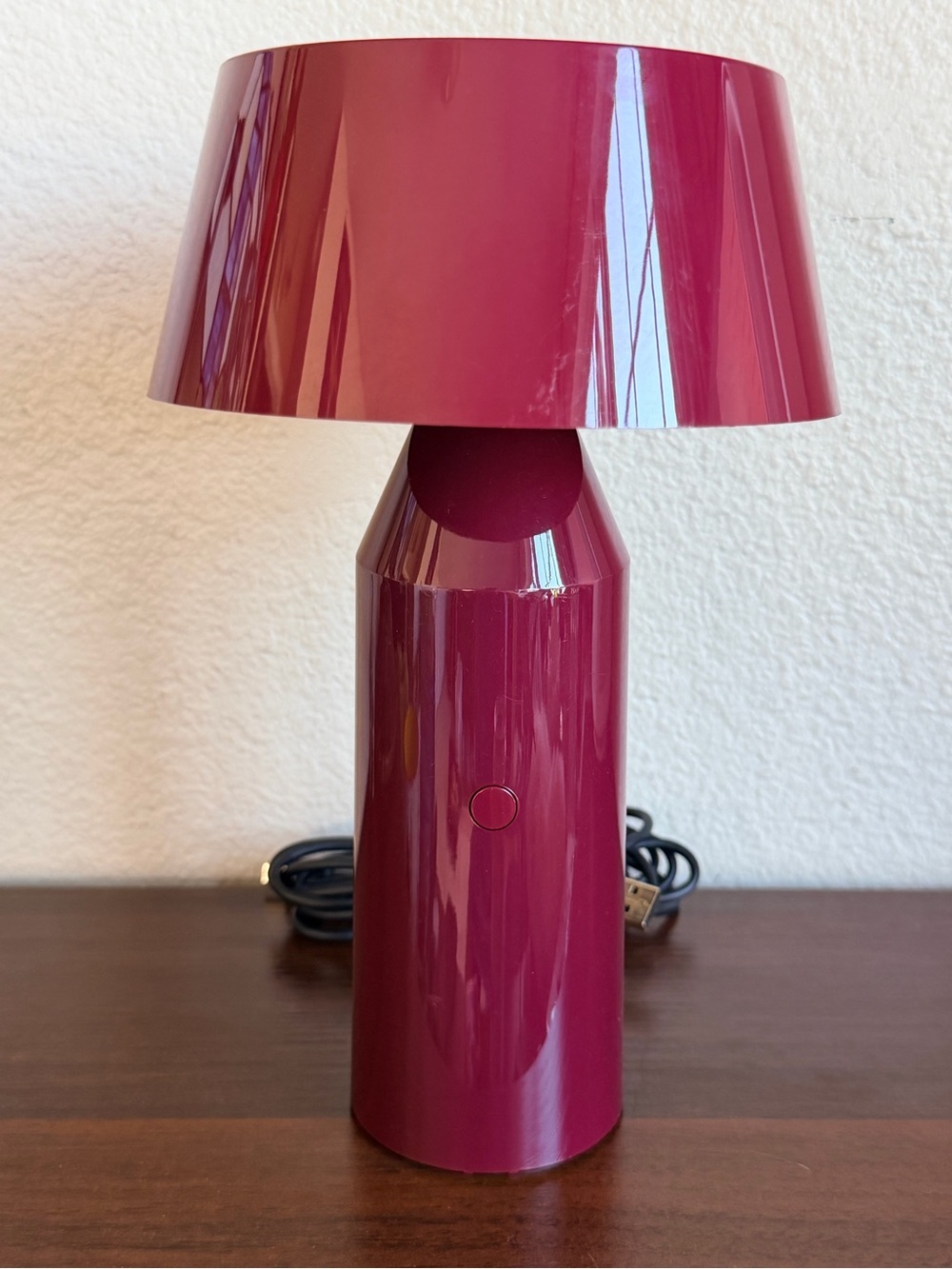 Marset Bicoca Portable LED Table Lamp by Christophe Mathieu - Red Wine - Tested